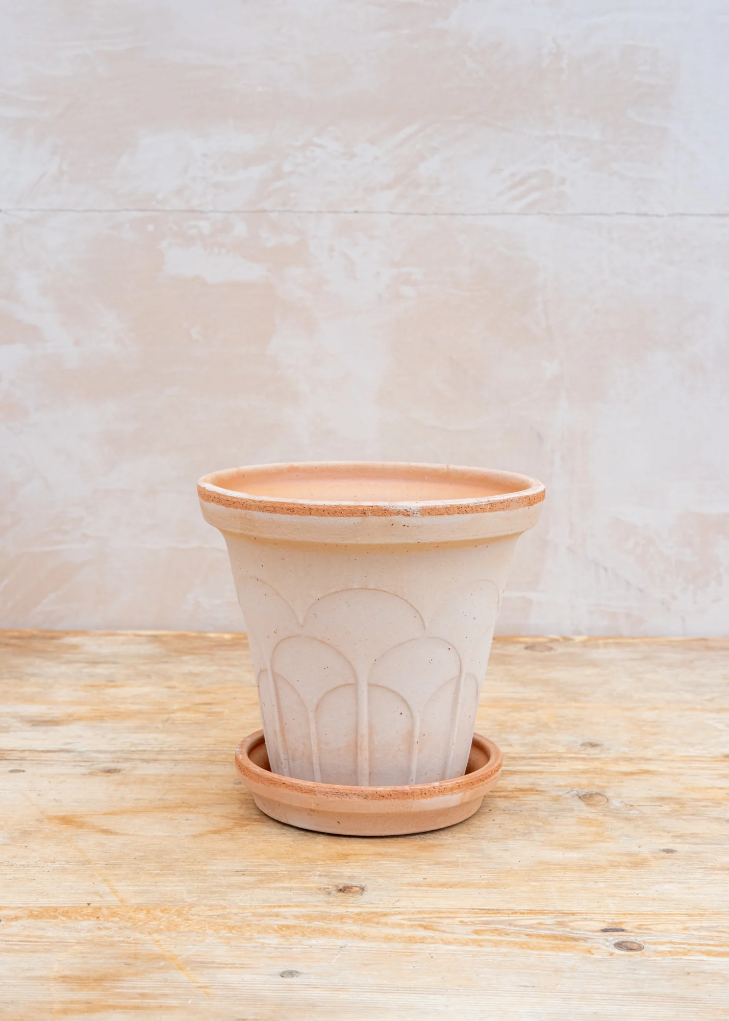Fleur Rosa Pot and Saucer Set, 16cm