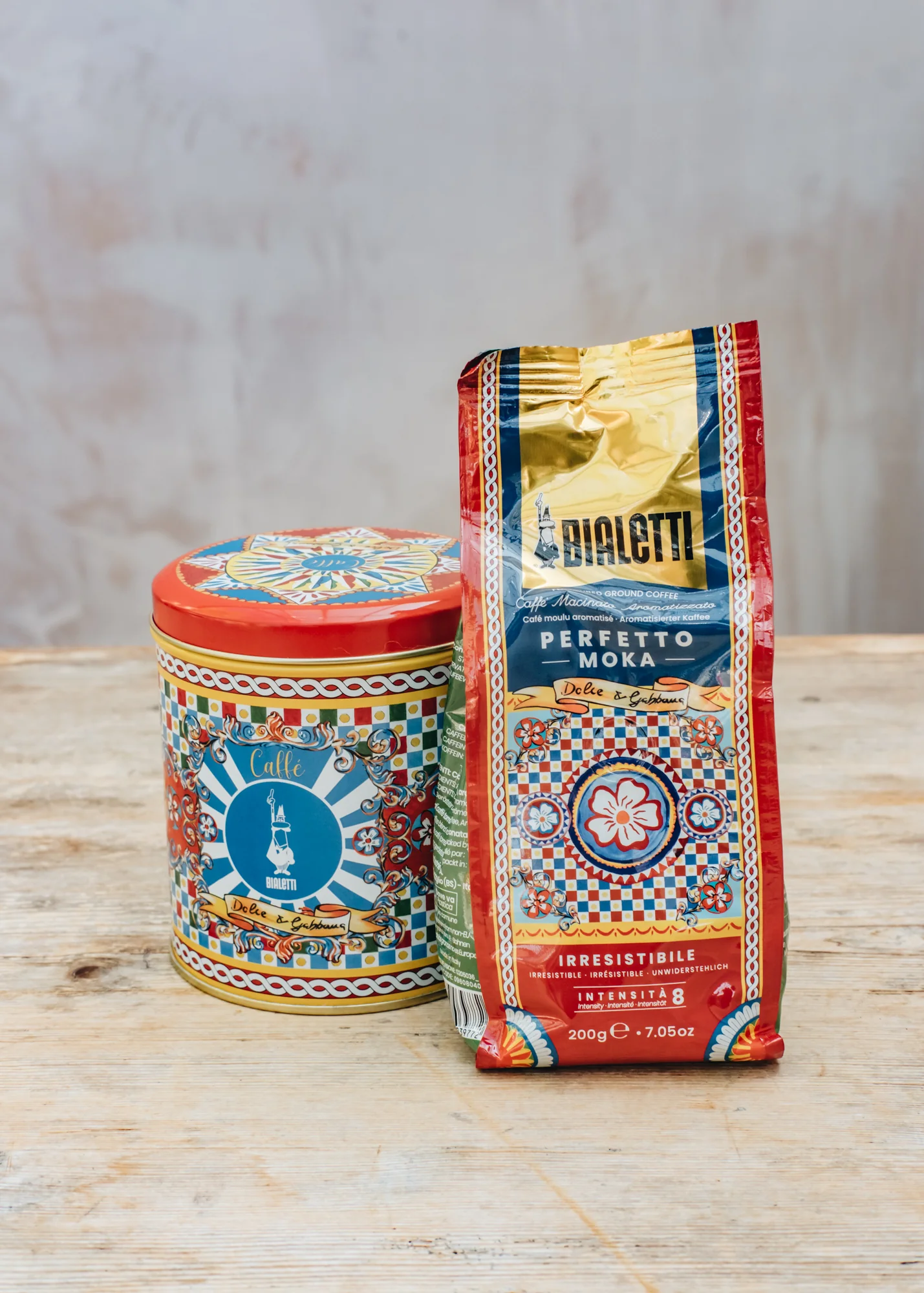Moka Ground Coffee in Dolce & Gabbana Sicilian Cart Tin, 250g - Image 2