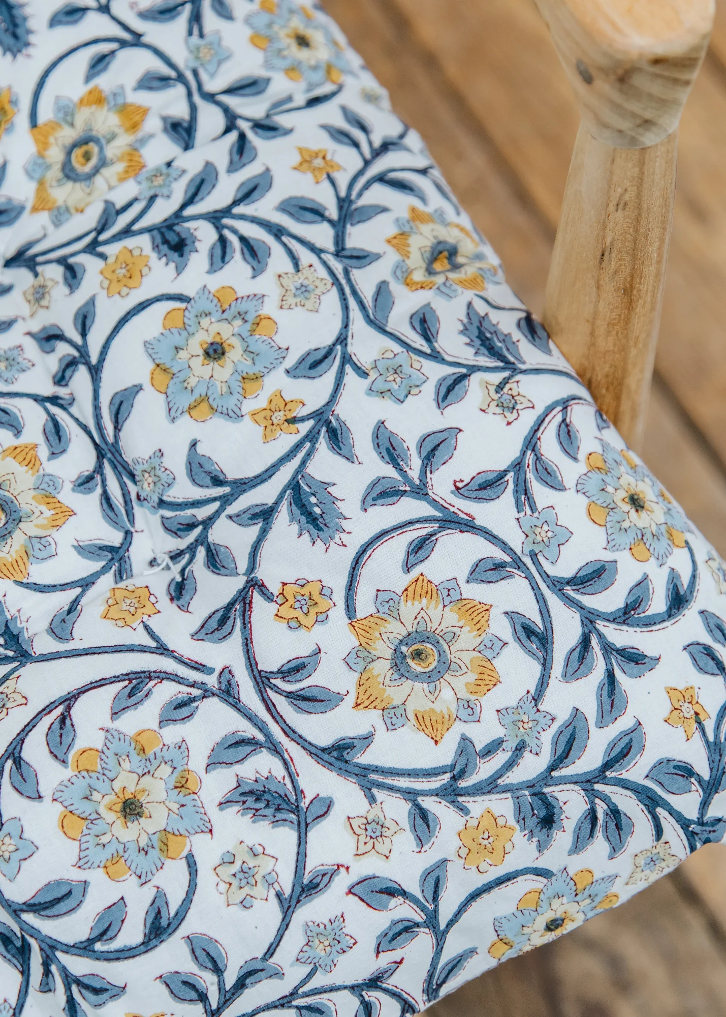 Roja Indigo Backed Seat Cushion, 50x100cm - Image 3