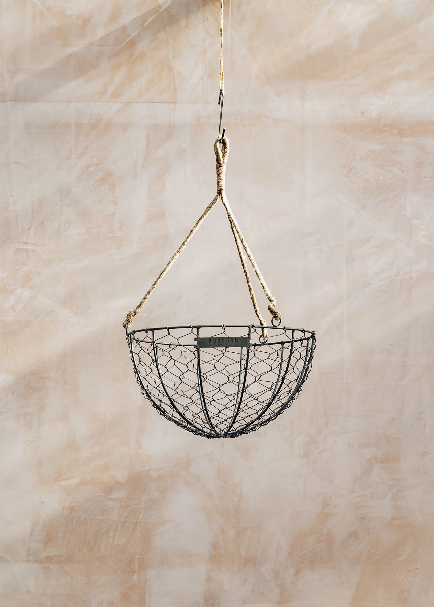 Hanging Basket with Rope Handle, 35cm