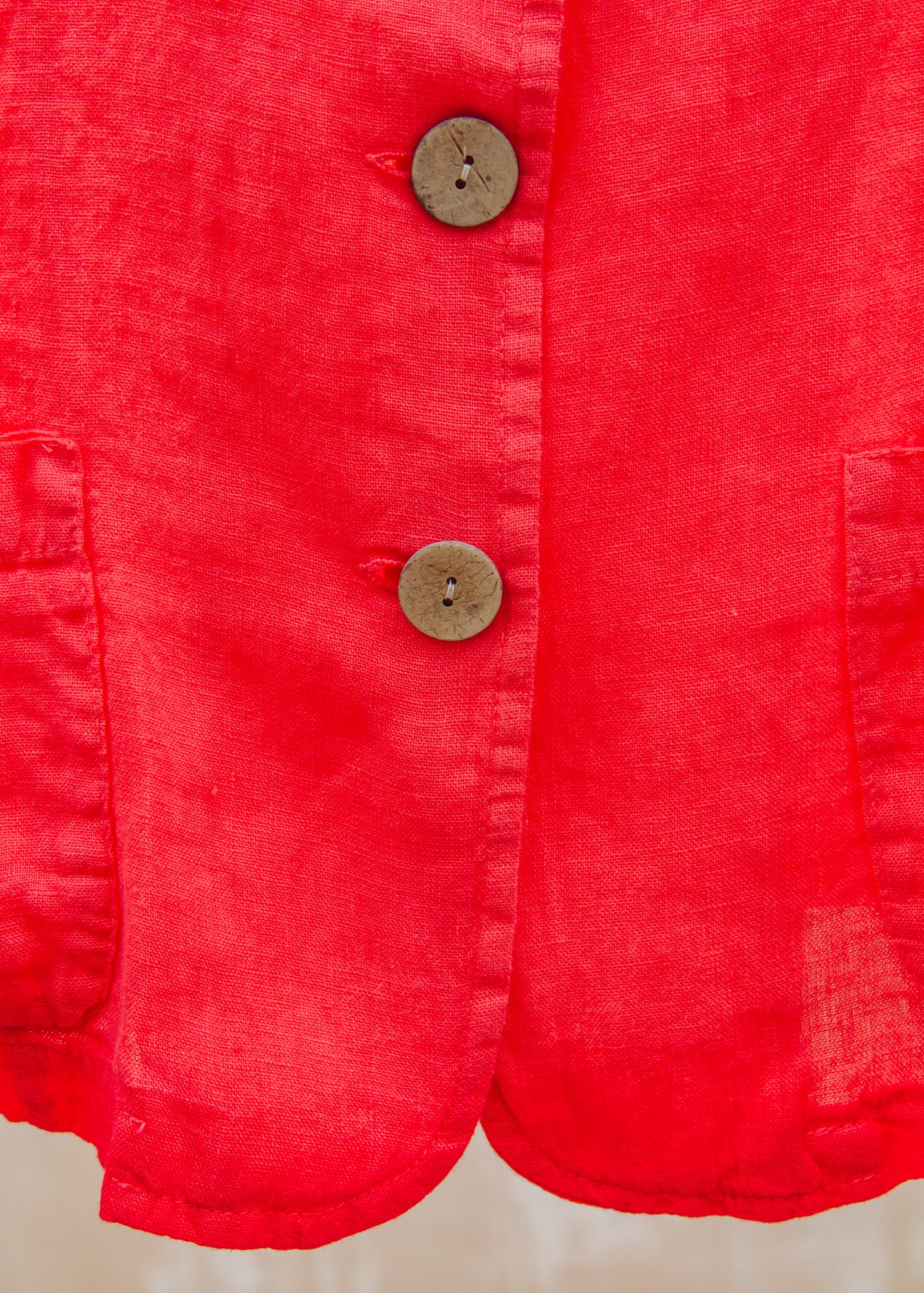 Short Front Pocket Katia Jacket in Fragola Red - Image 3