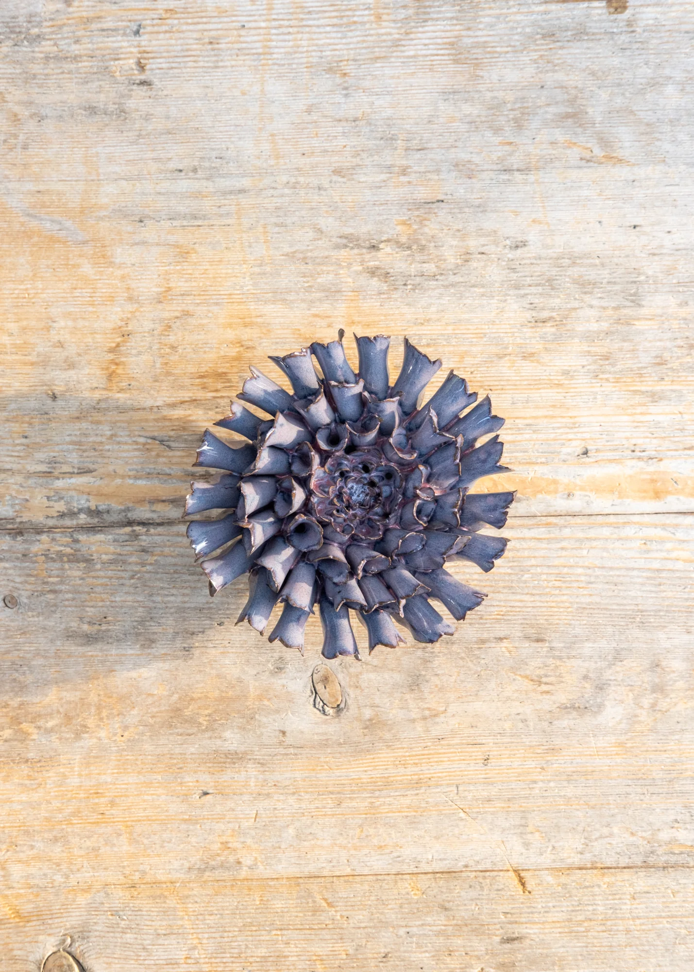 Violet Blue Cornel Dahlia Wall Decoration