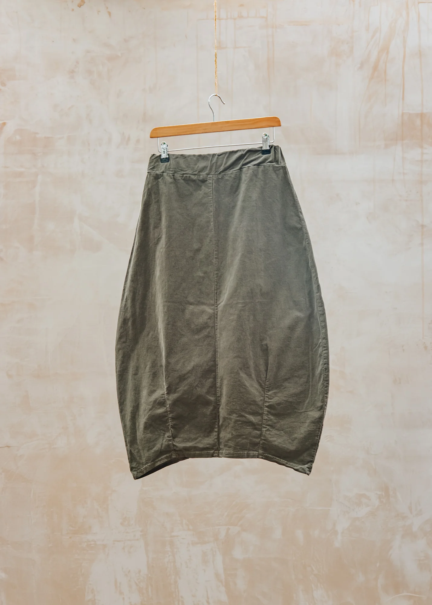 Lantern Pocket Mini Cord Skirt in Kelp - Image 2