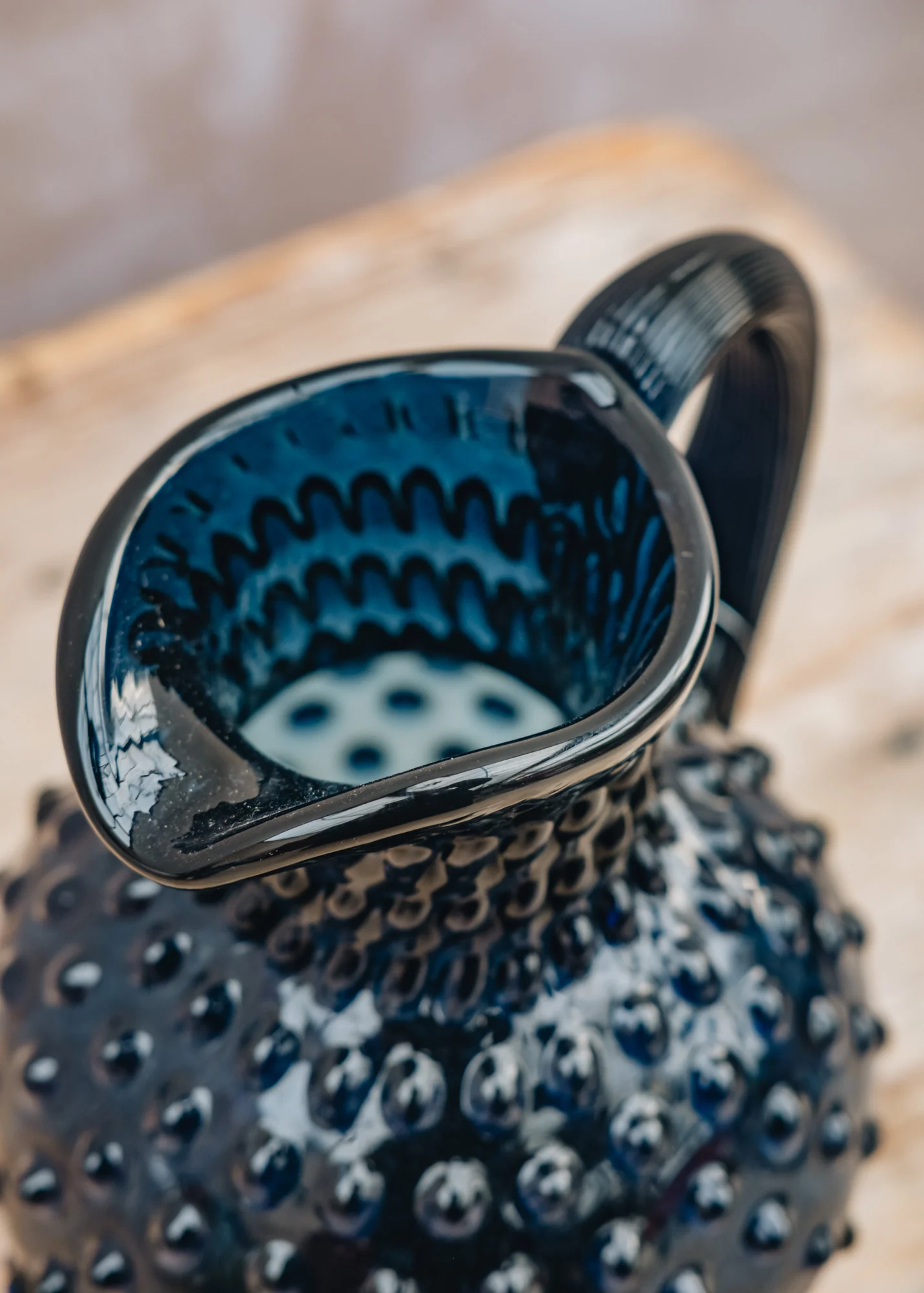 Large Hobnail Jug in Royal - Image 2