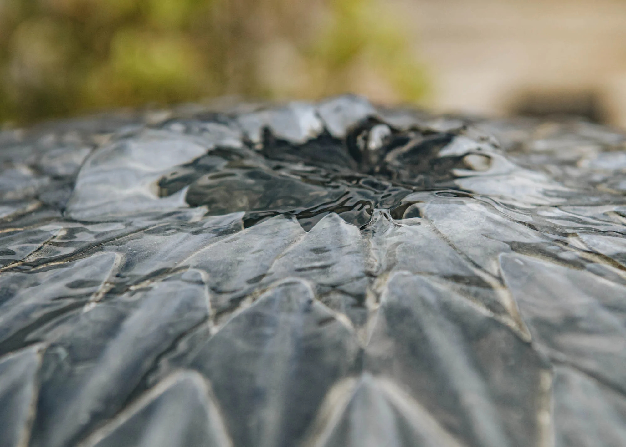 Leaf Ball Zinc Water Features with Octagonal Base - Image 2