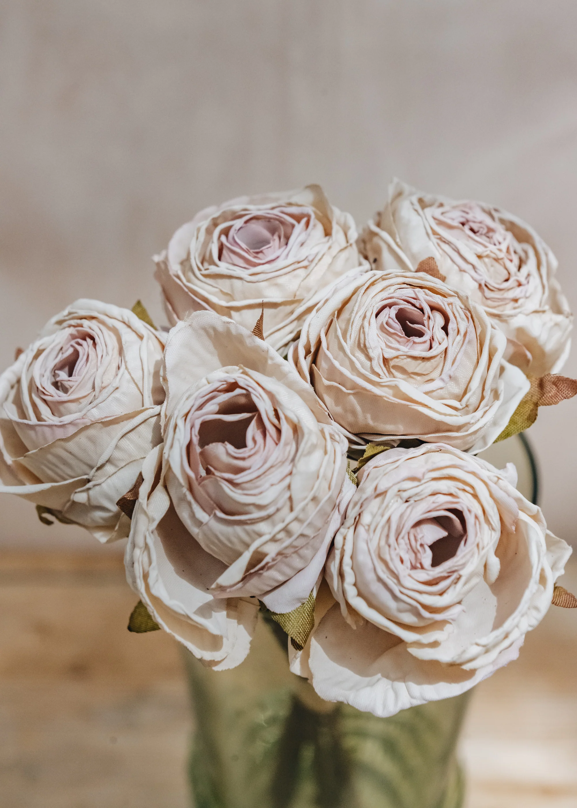 Artificial Rose Bundle in Beige - Image 2