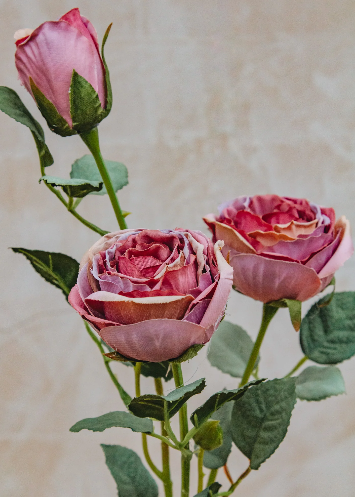 Artificial Rose Spray in Purple - Image 2