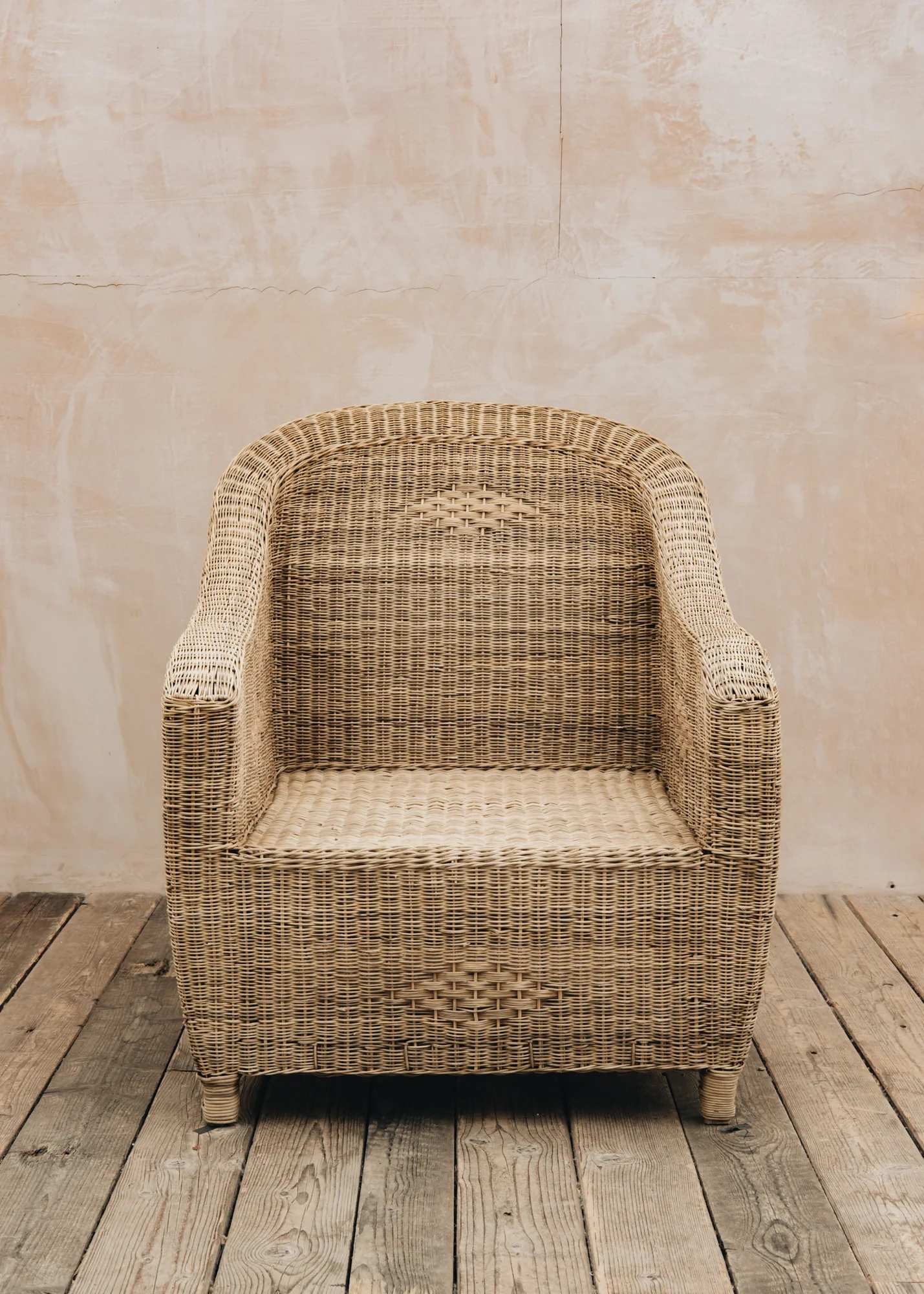 Nzuri Relaxed Cane One Seater Sofa