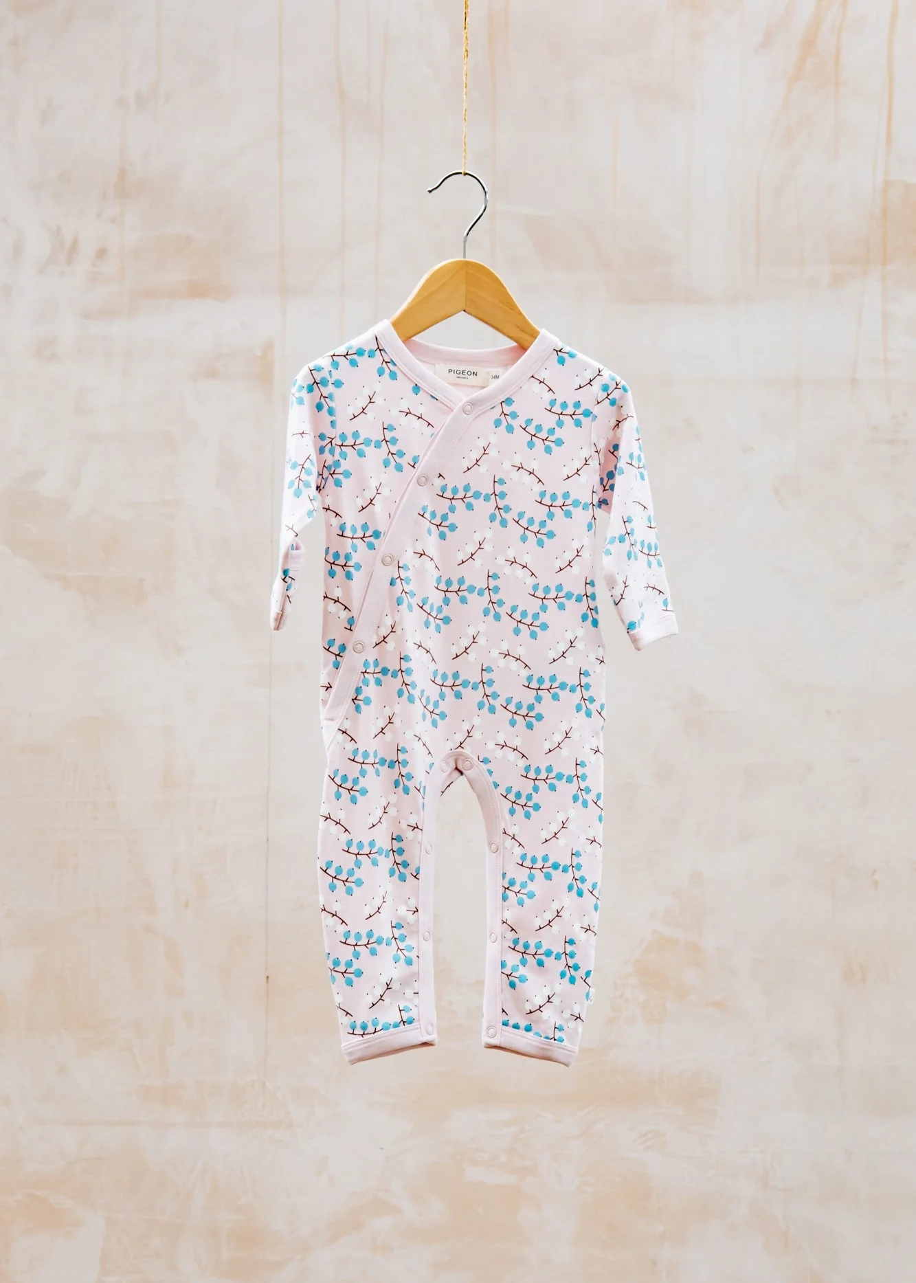 Babies' Kimono Romper in Winter Berry