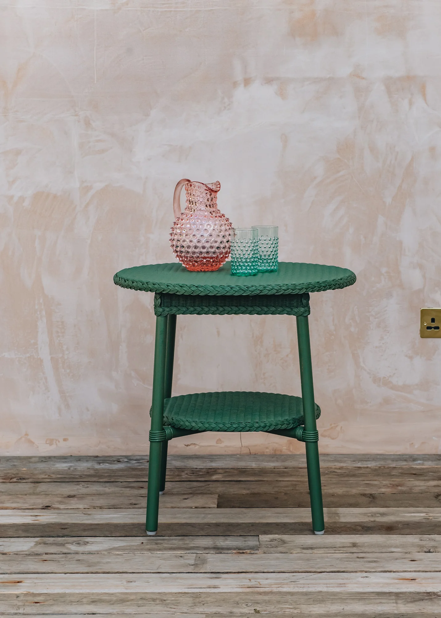 Round Coffee Table in Dark Green