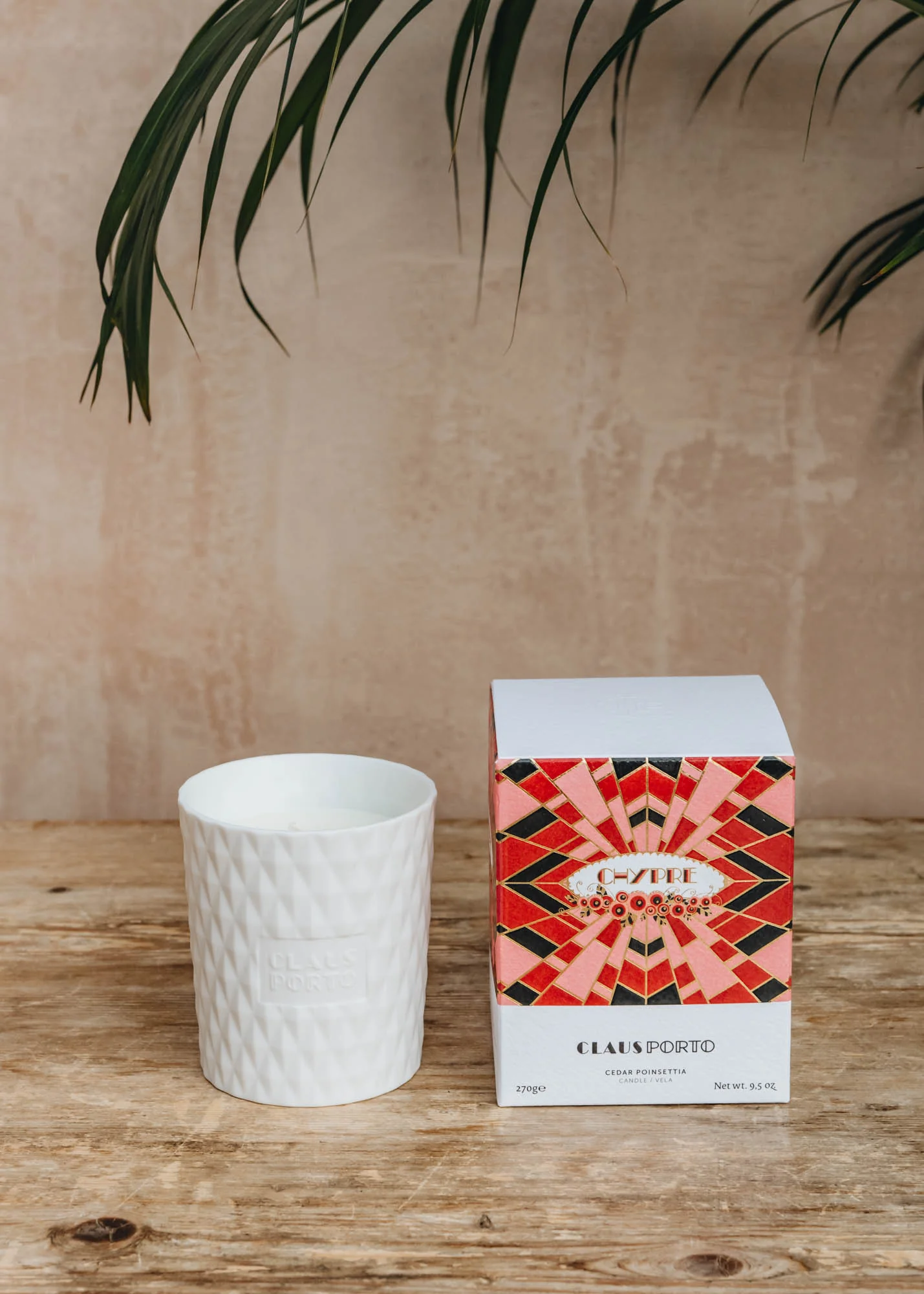 Poinsettia Cedar Chypre Scented Candle