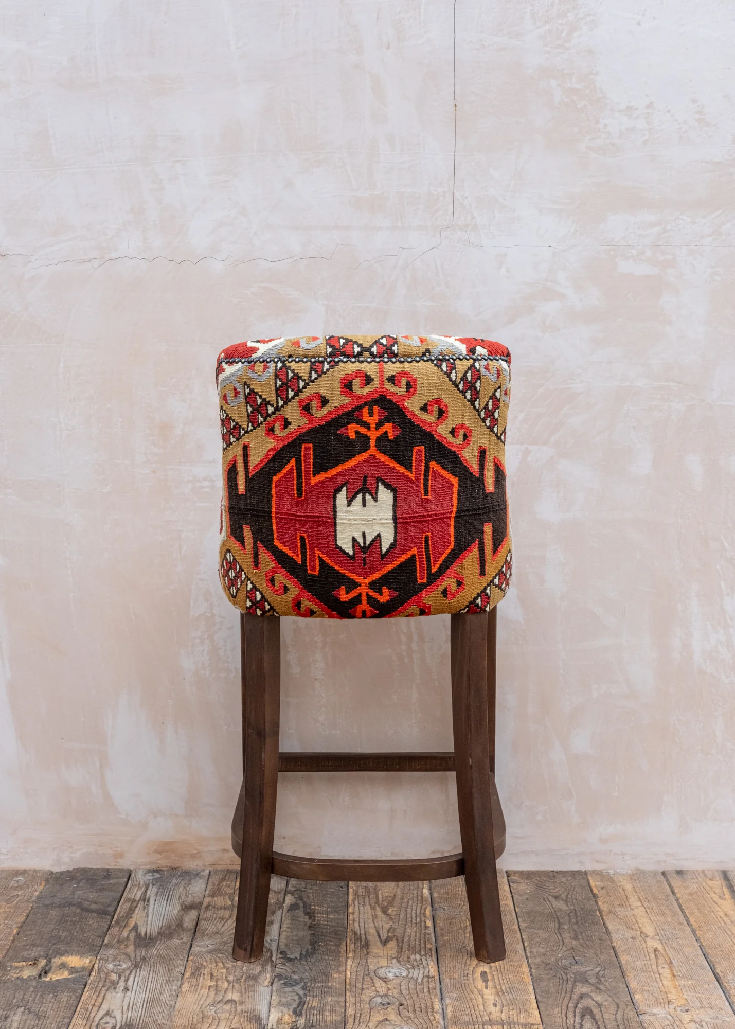 Low Kilim Bar Stool, Style A - Image 4