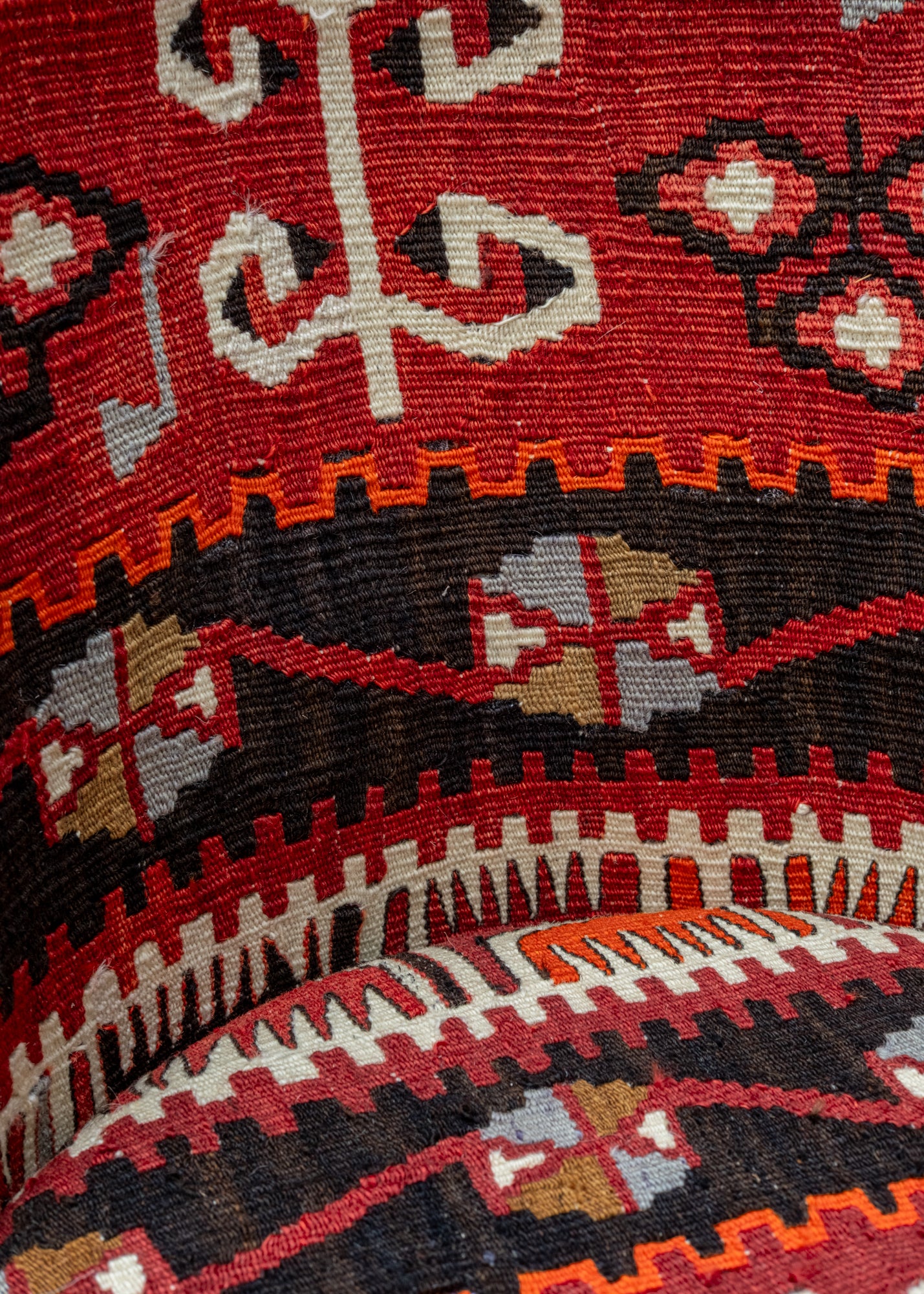 Low Kilim Bar Stool, Style A - Image 5