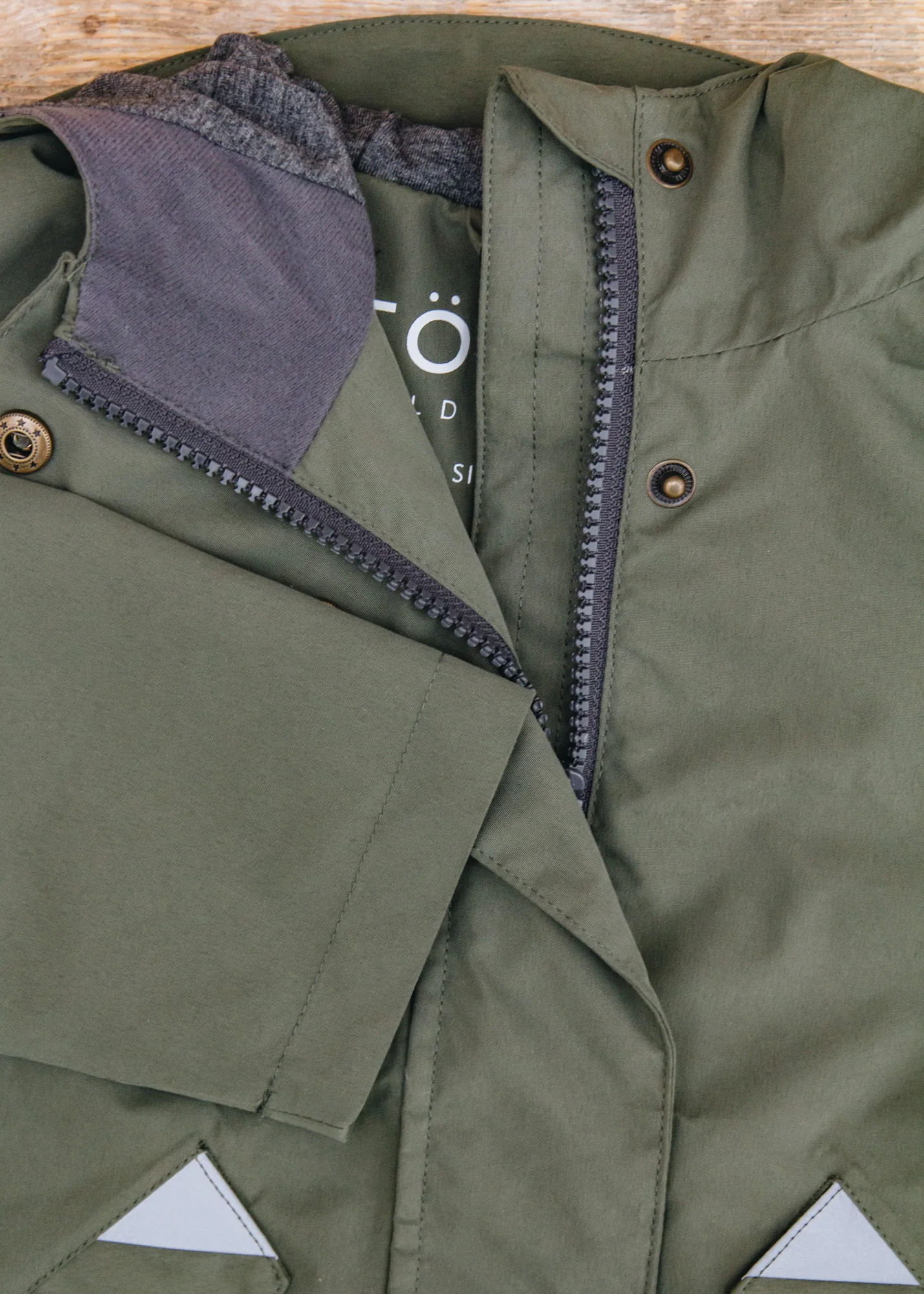 Waterproof All Season Raincoat in Marine Sage Green - Image 3