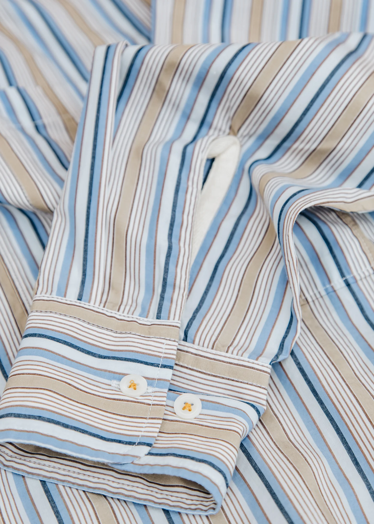 Pop Multi Stripe Square Pocket Shirt in Multi - Image 3