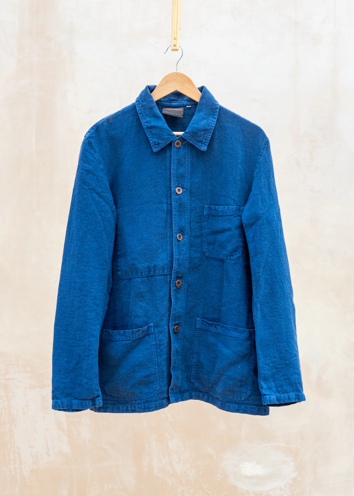 Linen Chore Jacket in Blue