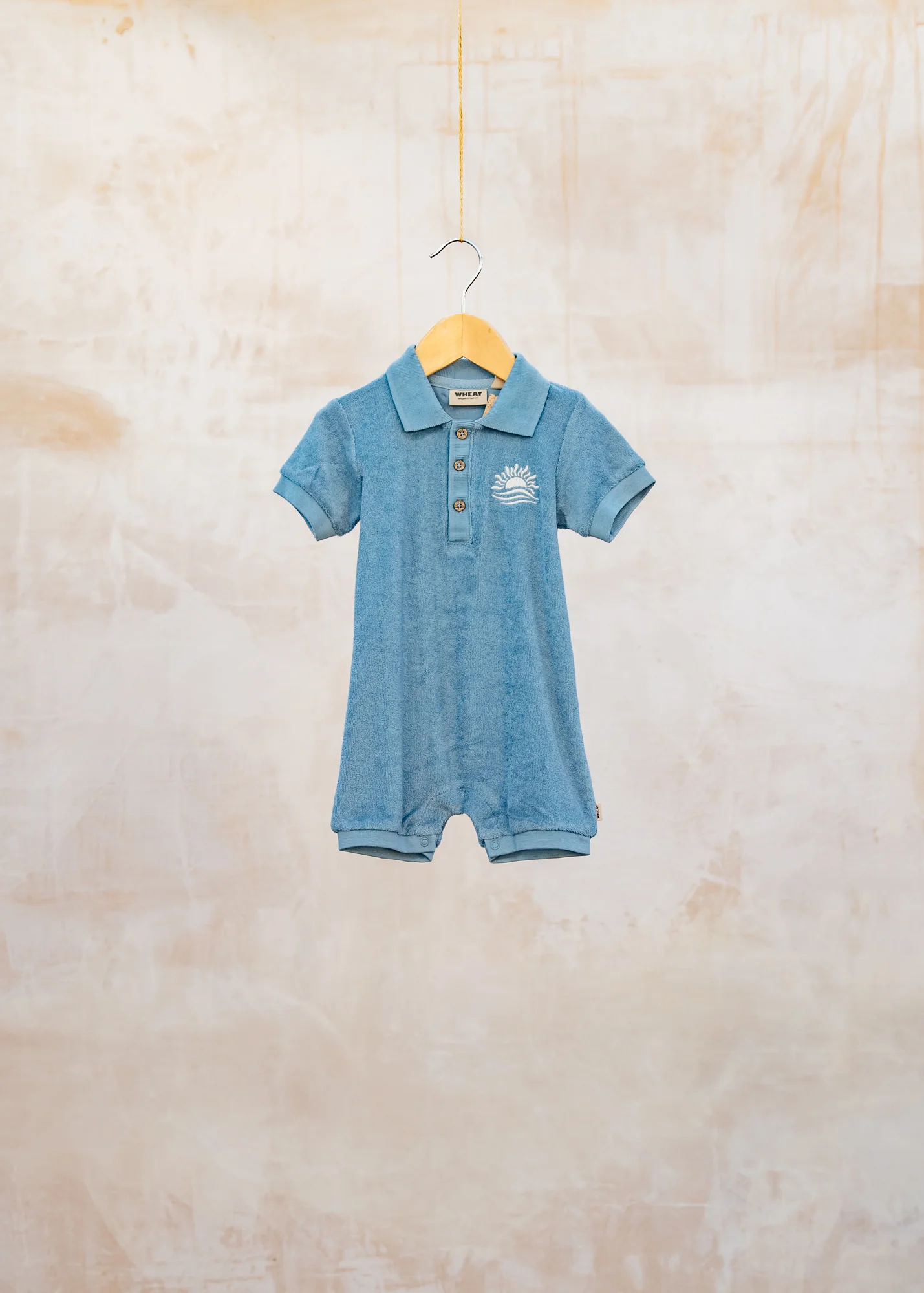Babies' Sully Playsuit in Faded Denim
