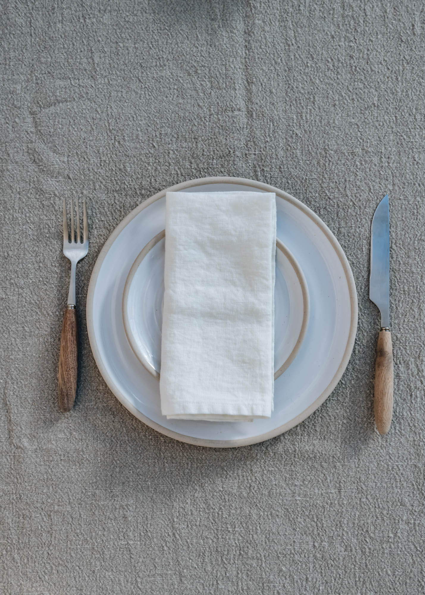 White Linen Napkins, pack of two